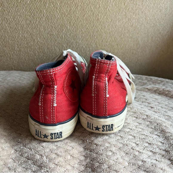 Red Mid-Top Converse - Picture 2 of 4